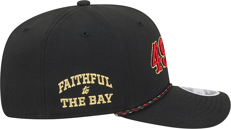 San Francisco 49ers New Era Rivalry Black 9SEVENTY Adjustable Hat product image 5, provided for visual reference and product