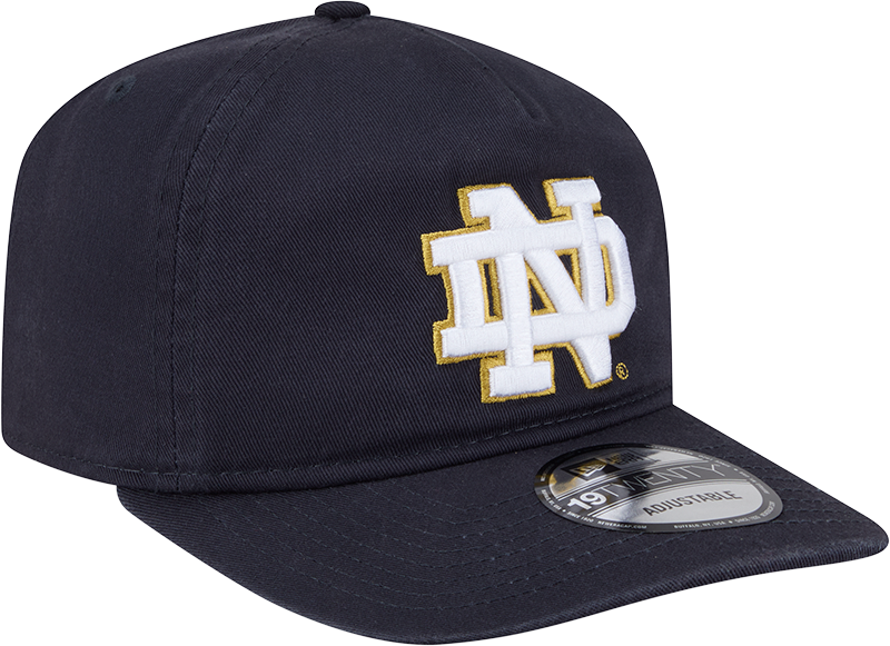 Notre Dame Fighting Irish New Era Navy 19TWENTY Adjustable Hat product image 3, provided for visual reference and product