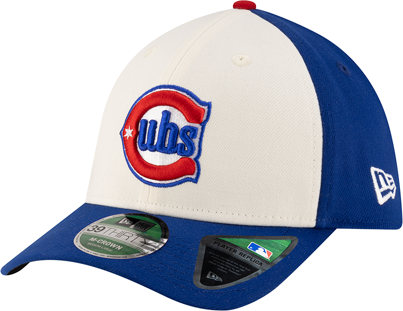 Chicago Cubs New Era M-Crown 39Thirty Alternate 2 Player Replica Blue Flex Fit Hat product image 1, provided for visual