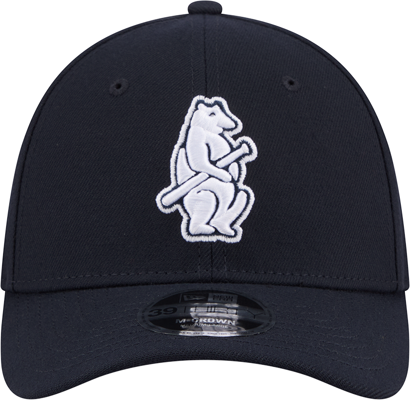 Chicago Cubs Cooperstown Collection 14 New Era M-Crown 39Thirty Navy Flex Fit Hat product image 2, provided for visual