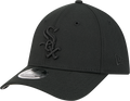 Chicago White Sox New Era M-Crown 39Thirty Tonal Black Flex Fit Hat product image 1, provided for visual reference and