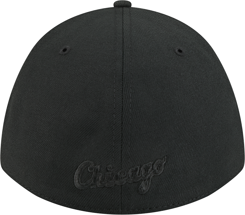 Chicago White Sox New Era M-Crown 39Thirty Tonal Black Flex Fit Hat product image 6, provided for visual reference and