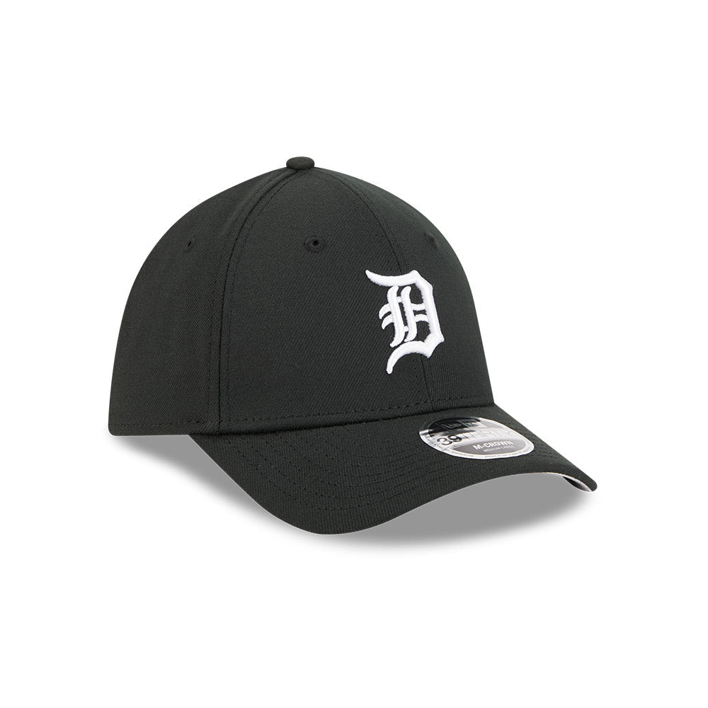 Detroit Tigers M-Crown 39Thirty Black/White Flex Fit Hat product image 3, provided for visual reference and product detail
