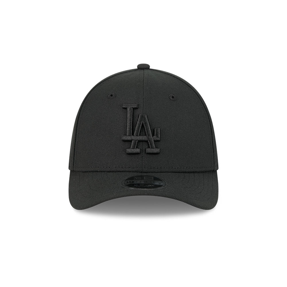 Los Angeles Dodgers M-Crown 39Thirty Tonal Black Flex Fit Hat product image 2, provided for visual reference and product