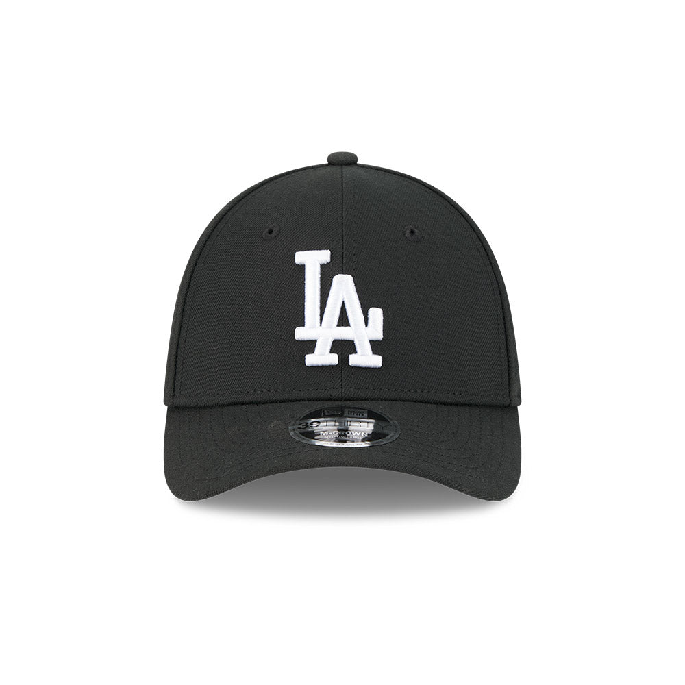 Los Angeles Dodgers M-Crown 39Thirty Black/White Flex Fit Hat product image 2, provided for visual reference and product
