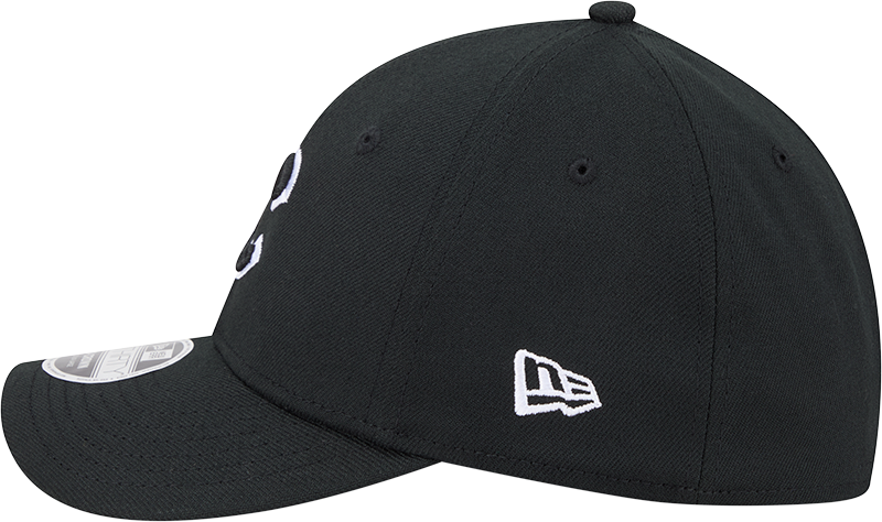Chicago Cubs New Era M-Crown 39Thirty Black/White Flex Fit Hat product image 4, provided for visual reference and product