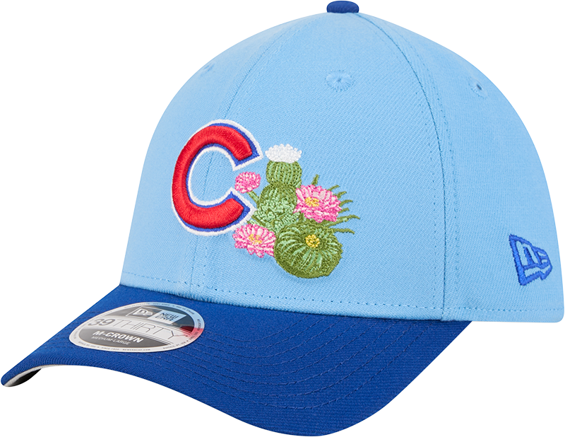 Chicago Cubs New Era 2026 Spring Training M-Crown 39Thirty Player Replica Blue Flex Fit Hat product image 2, provided for