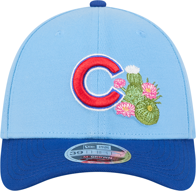 Chicago Cubs New Era 2026 Spring Training M-Crown 39Thirty Player Replica Blue Flex Fit Hat product image 3, provided for