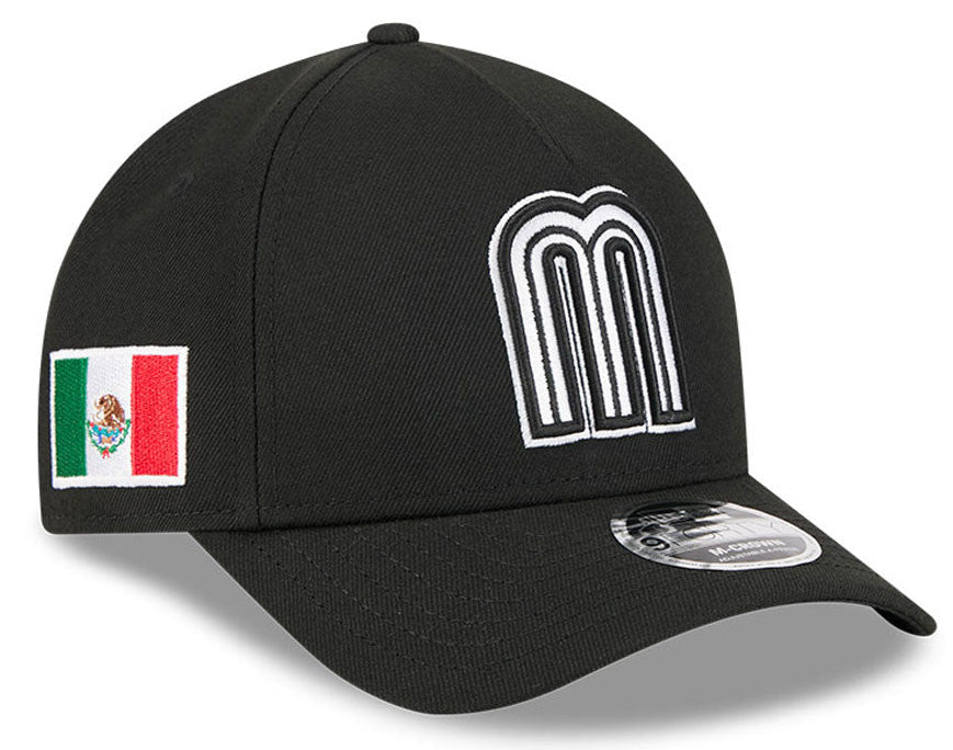 New Era Mexico 2026 World Baseball Classic 9Forty M-Crown A-Frame Snap Adjustable Hat - Black product image 1, provided for