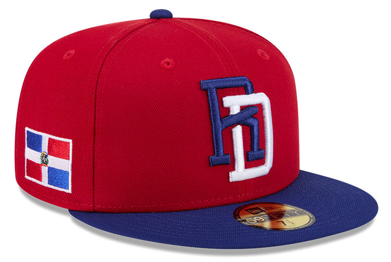 Dominican Republic Baseball New Era 2026 World Baseball Classic 59FIFTY Fitted Hat - Red/Royal product image 1, provided for