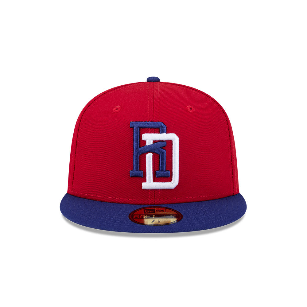 Dominican Republic Baseball New Era 2026 World Baseball Classic 59FIFTY Fitted Hat - Red/Royal product image 2, provided for