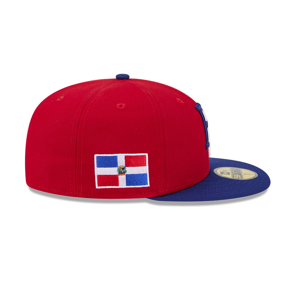 Dominican Republic Baseball New Era 2026 World Baseball Classic 59FIFTY Fitted Hat - Red/Royal product image 6, provided for