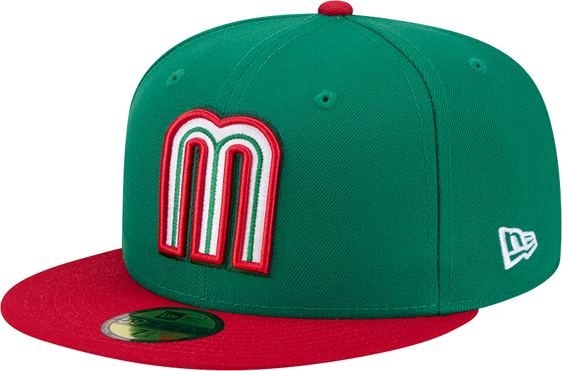 Mexico Baseball New Era 2026 World Baseball Classic 59FIFTY Fitted Hat - Green/Red product image 3, provided for visual