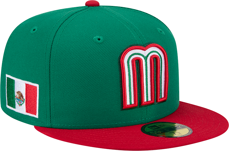 Mexico Baseball New Era 2026 World Baseball Classic 59FIFTY Fitted Hat - Green/Red product image 1, provided for visual