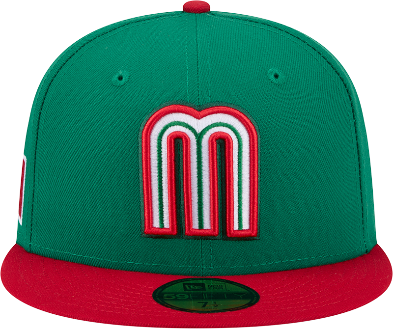 Mexico Baseball New Era 2026 World Baseball Classic 59FIFTY Fitted Hat - Green/Red product image 2, provided for visual