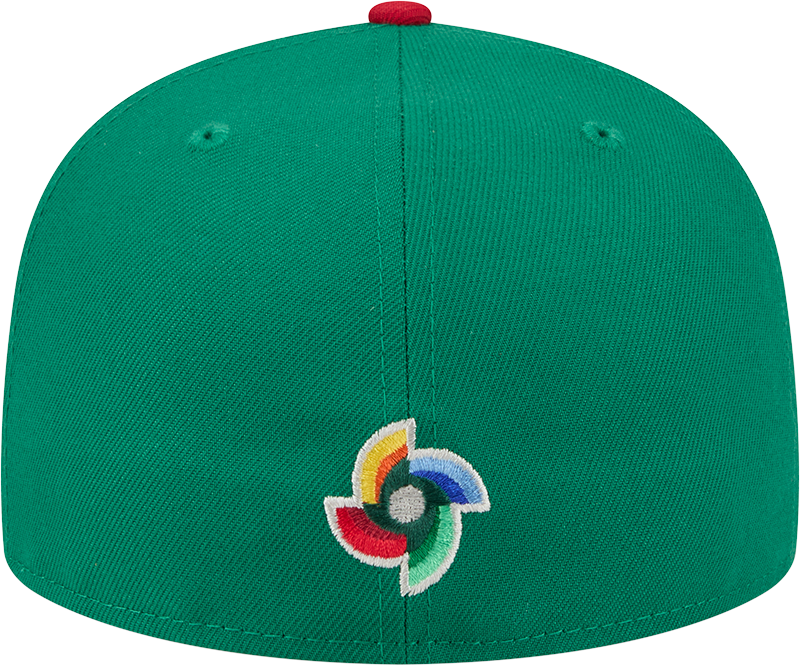 Mexico Baseball New Era 2026 World Baseball Classic 59FIFTY Fitted Hat - Green/Red product image 6, provided for visual