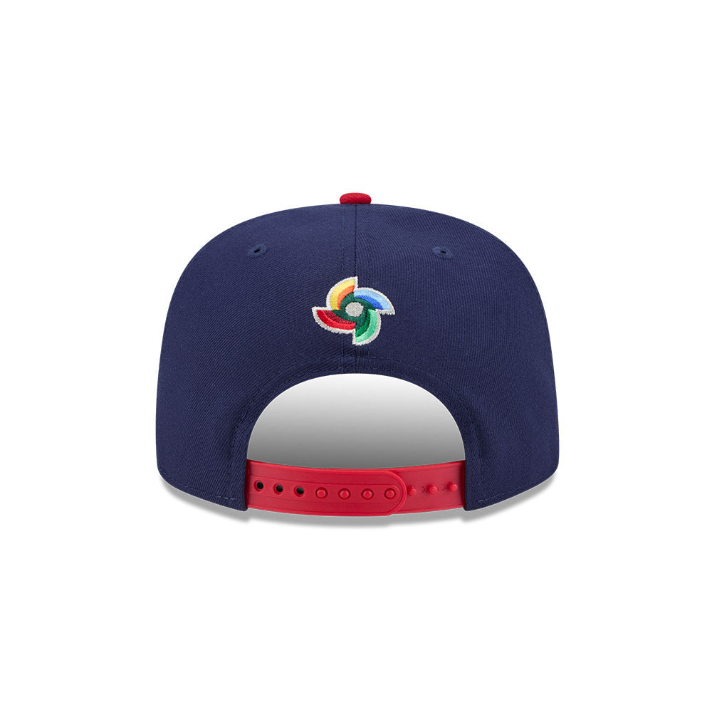 New Era Team USA 2026 World Baseball Classic 9Fifty A-Frame Snap Adjustable Hat - Navy/Red product image 4, provided for