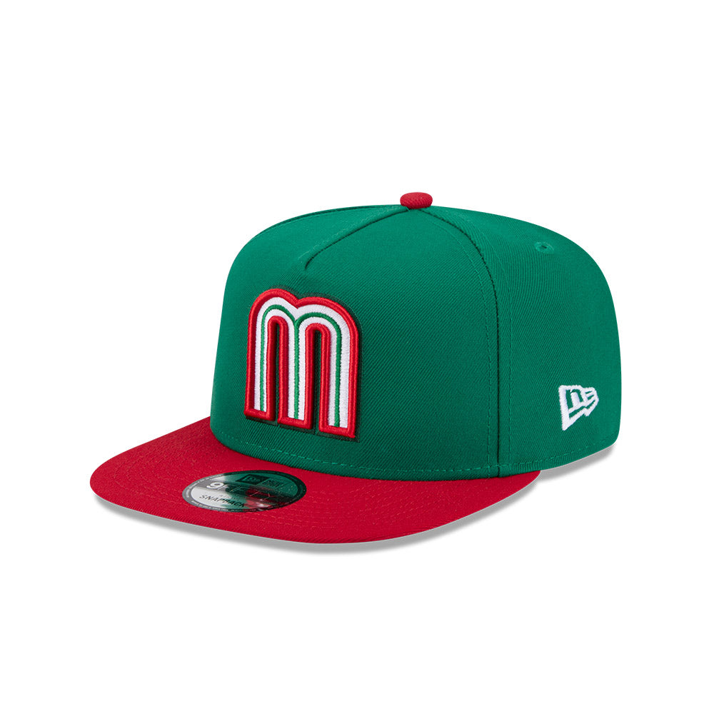 New Era Mexico 2026 World Baseball Classic 9Fifty A-Frame Snap Adjustable Hat - Green/Red product image 3, provided for