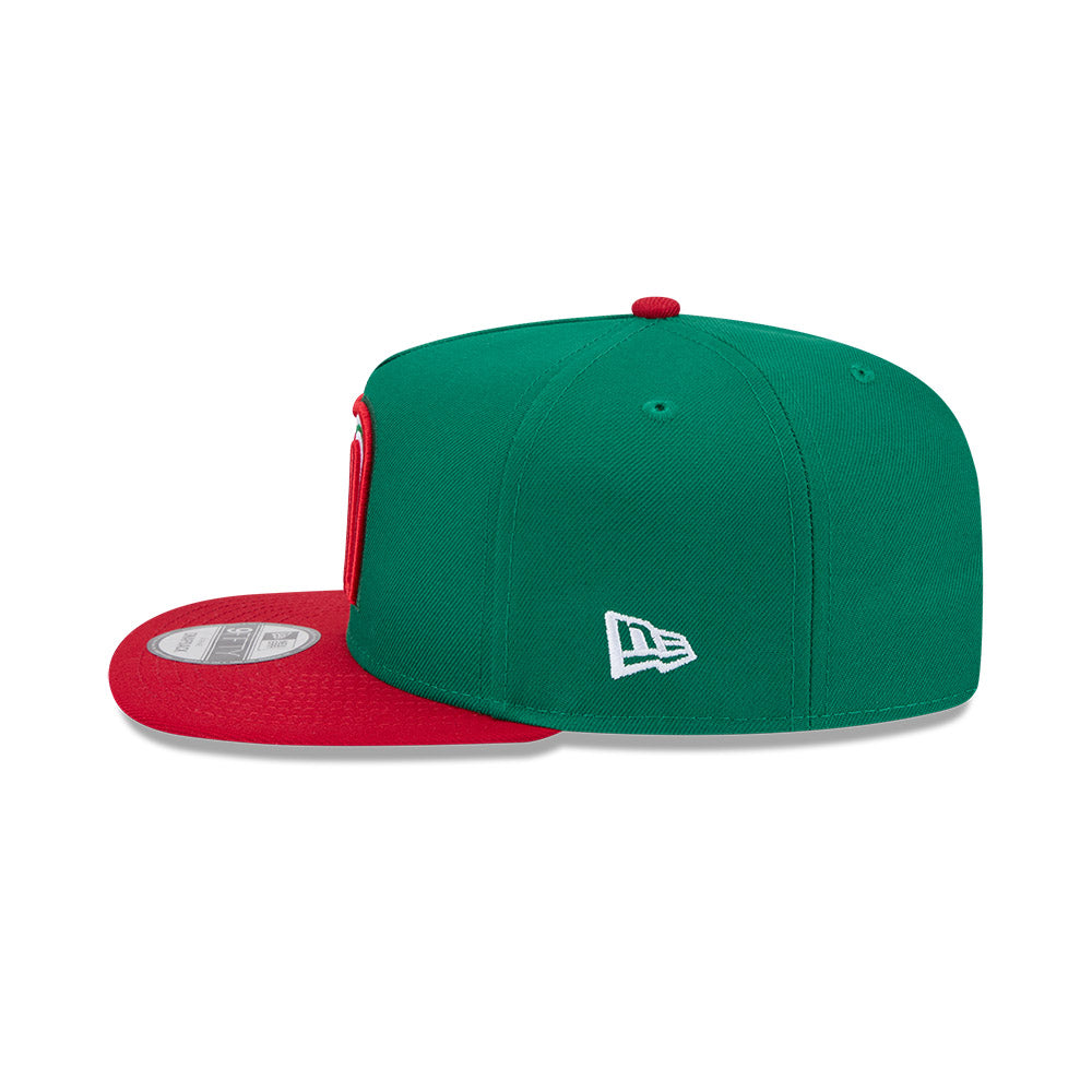 New Era Mexico 2026 World Baseball Classic 9Fifty A-Frame Snap Adjustable Hat - Green/Red product image 7, provided for