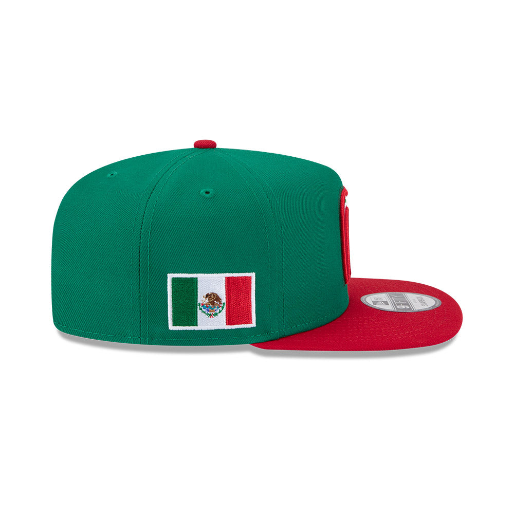 New Era Mexico 2026 World Baseball Classic 9Fifty A-Frame Snap Adjustable Hat - Green/Red product image 6, provided for