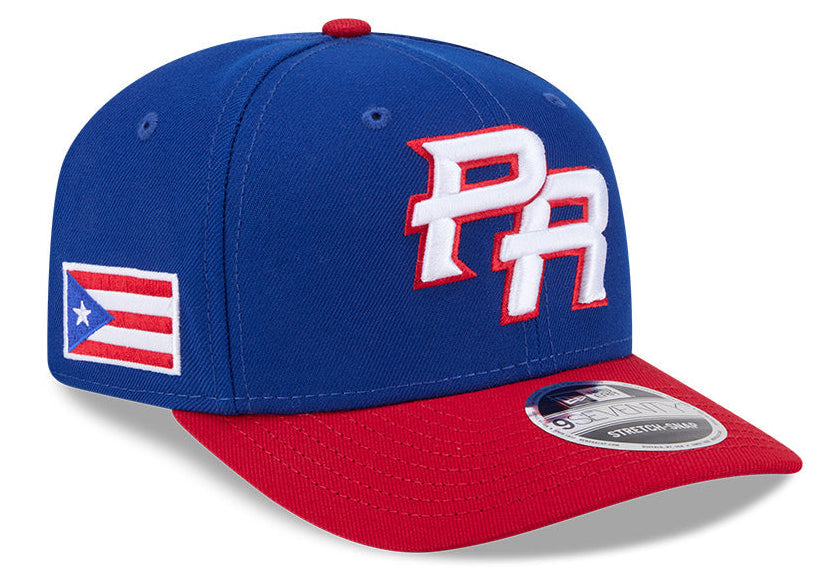 New Era Puerto Rico 2026 World Baseball Classic 9SEVENTY Stretch Snap Adjustable Hat - Royal/Red product image 1, provided