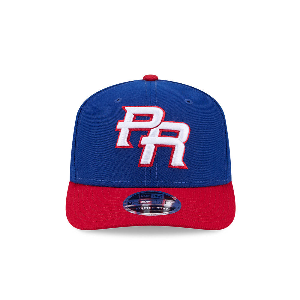 New Era Puerto Rico 2026 World Baseball Classic 9SEVENTY Stretch Snap Adjustable Hat - Royal/Red product image 2, provided