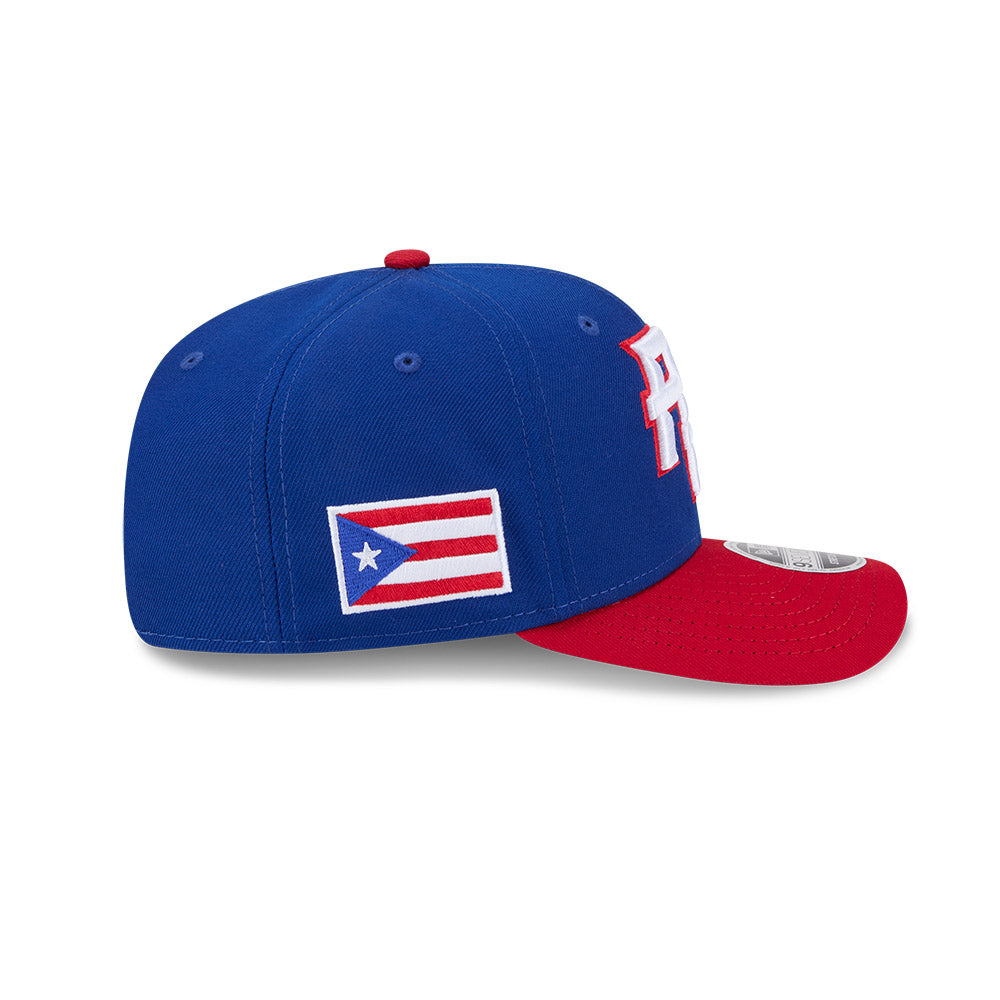 New Era Puerto Rico 2026 World Baseball Classic 9SEVENTY Stretch Snap Adjustable Hat - Royal/Red product image 6, provided
