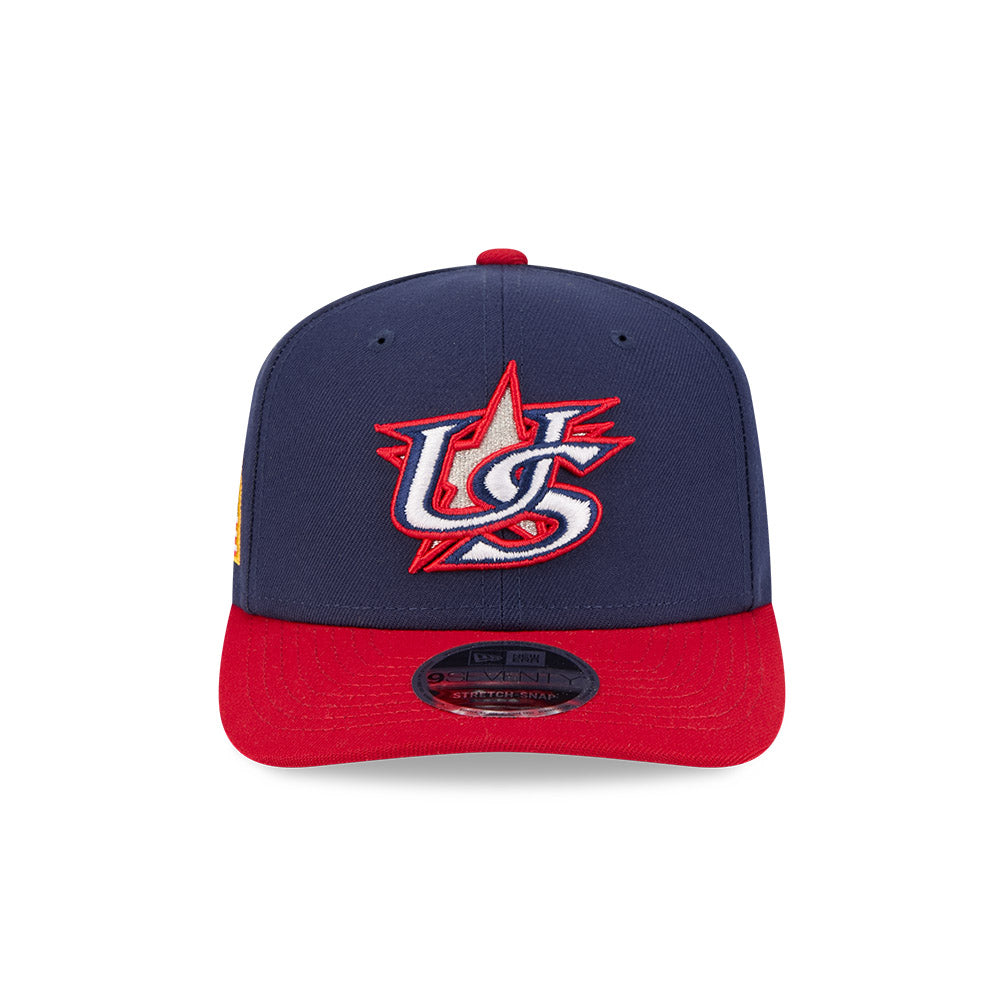 New Era Team USA 2026 World Baseball Classic 9SEVENTY Stretch Snap Adjustable Hat - Navy Blue product image 2, provided for