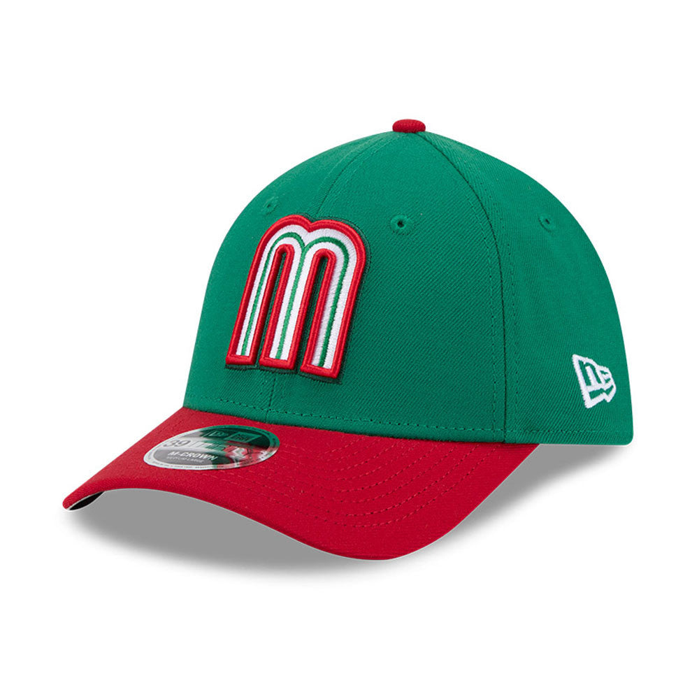 Mexico Baseball New Era 2026 World Baseball Classic M-Crown 39THIRTY Flex Hat - Green/Red product image 3, provided for