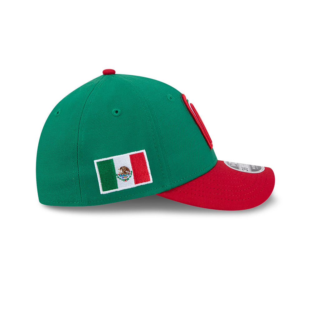 Mexico Baseball New Era 2026 World Baseball Classic M-Crown 39THIRTY Flex Hat - Green/Red product image 6, provided for