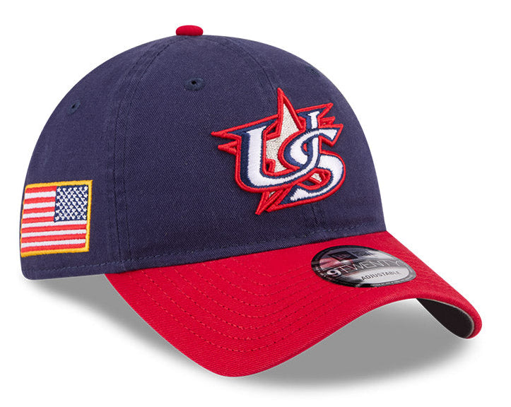 New Era Team USA 2026 World Baseball Classic 9Twenty Slouch Adjustable Hat - Navy Blue product image 1, provided for visual