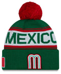 New Era Mexico 2026 World Baseball Classic Winter Knit Hat - Green/Red product image 1, provided for visual reference and