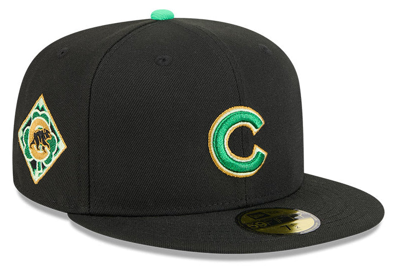 Chicago Cubs New Era Black 2026 St. Patrick's Day Authentic Collection On-Field 59FIFTY Fitted Hat for Men product image 1,