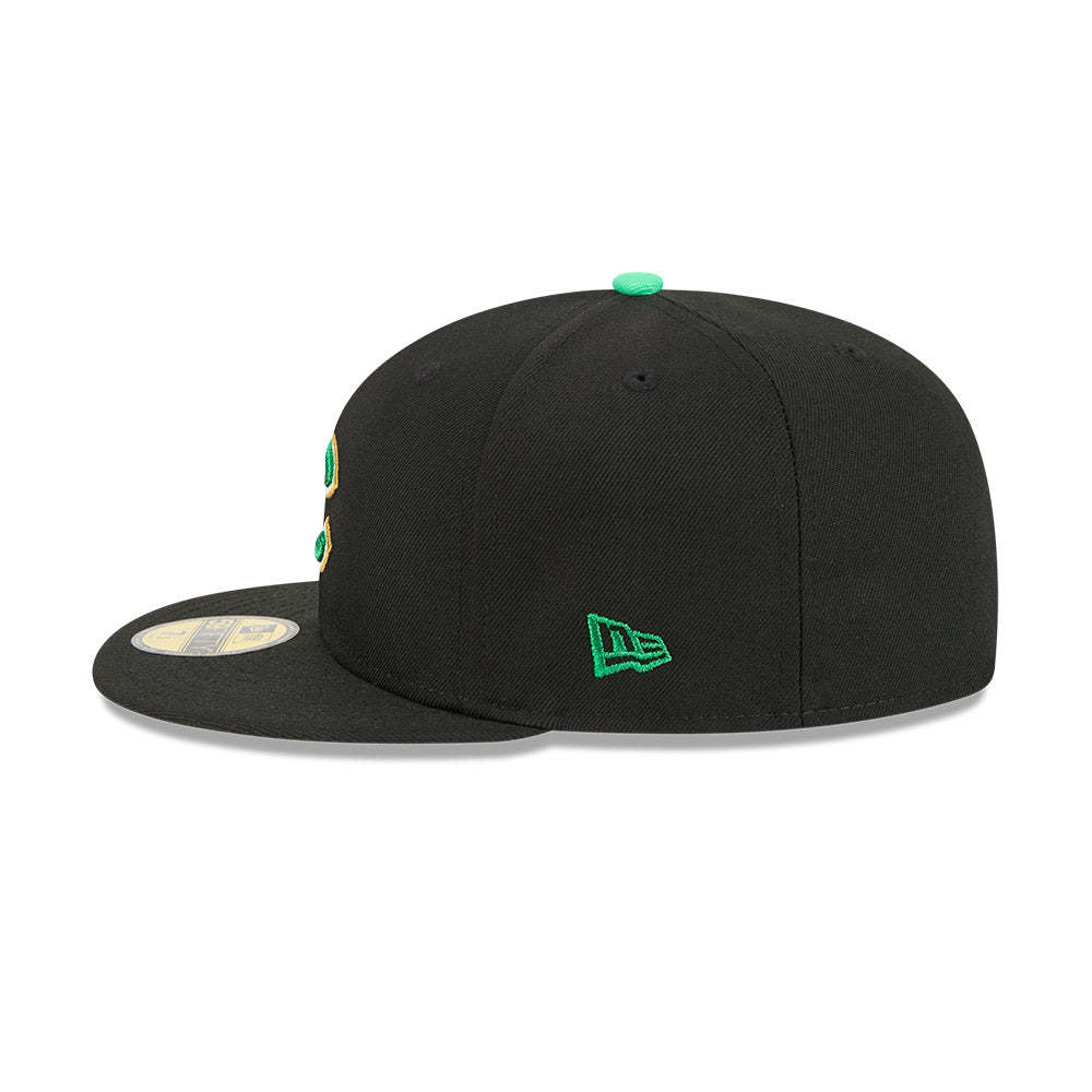 Chicago Cubs New Era Black 2026 St. Patrick's Day Authentic Collection On-Field 59FIFTY Fitted Hat for Men product image 6,