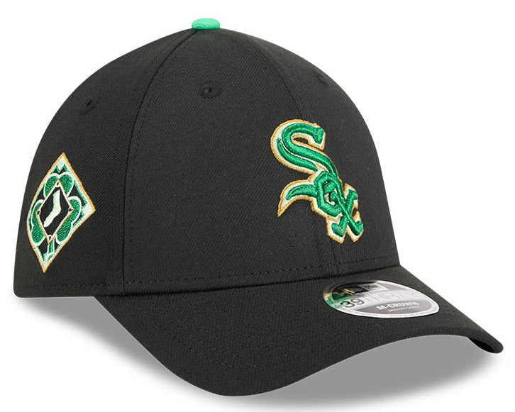 Chicago White Sox New Era M-Crown 39Thirty St. Patrick's Day Flex Fit Hat product image 1, provided for visual reference and