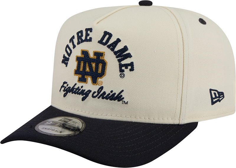 Notre Dame Fighting Irish New Era Arched Ivory A-Frame 9FIFTY Snapback Hat product image 3, provided for visual reference