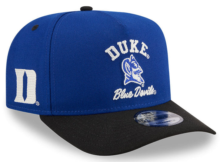 Duke Blue Devils New Era Blue A-Frame 9FIFTY Snapback Hat-Mascot Logo product image 1, provided for visual reference and