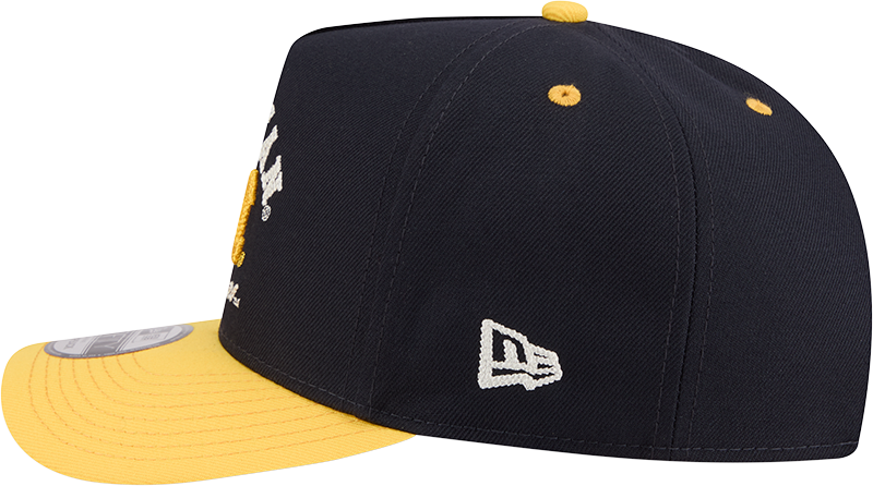 Michigan Wolverines New Era Arched Navy A-Frame 9FIFTY Snapback Hat product image 6, provided for visual reference and