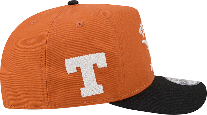 Texas Longhorns New Era Arched Burnt Orange A-Frame 9FIFTY Snapback Hat product image 6, provided for visual reference and