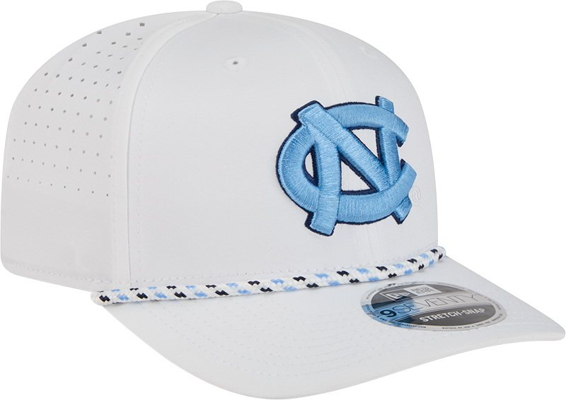 North Carolina Tar Heels New Era Team White Rope 9SEVENTY Stretch-Snap Adjustable Hat product image 3, provided for visual