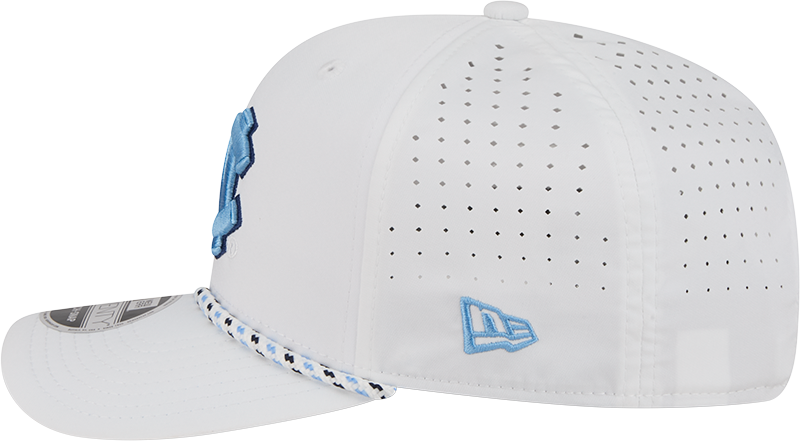 North Carolina Tar Heels New Era Team White Rope 9SEVENTY Stretch-Snap Adjustable Hat product image 7, provided for visual