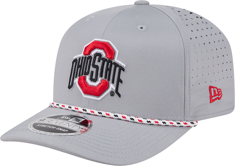 Ohio State Buckeyes New Era Gray Rope 9SEVENTY Stretch-Snap Adjustable Hat product image 3, provided for visual reference
