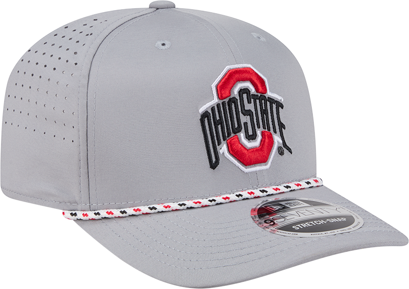 Ohio State Buckeyes New Era Gray Rope 9SEVENTY Stretch-Snap Adjustable Hat product image 1, provided for visual reference