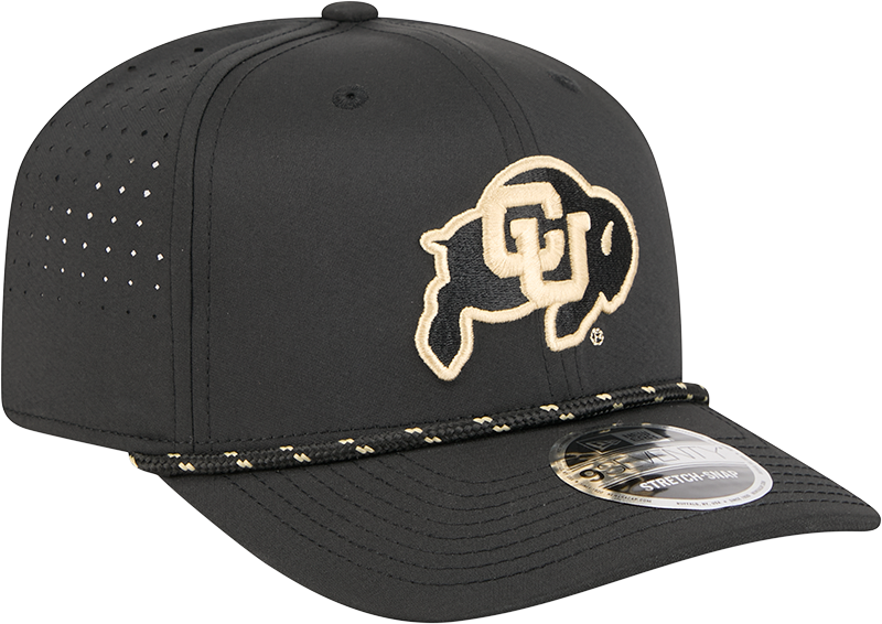 Colorado Buffaloes New Era Black Rope 9SEVENTY Stretch-Snap Adjustable Hat product image 1, provided for visual reference