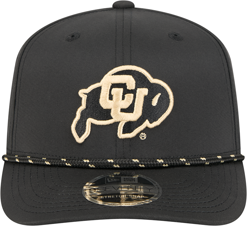 Colorado Buffaloes New Era Black Rope 9SEVENTY Stretch-Snap Adjustable Hat product image 2, provided for visual reference