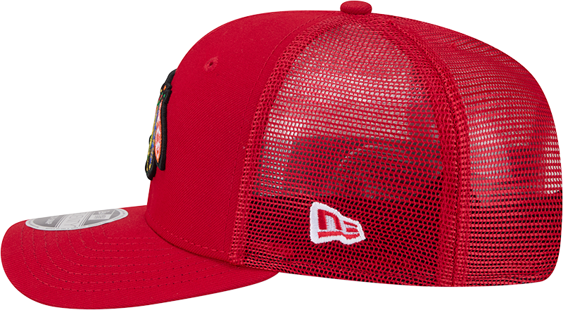 Chicago Blackhawks New Era Red 9SEVENTY Trucker Hat for Men product image 7, provided for visual reference and product