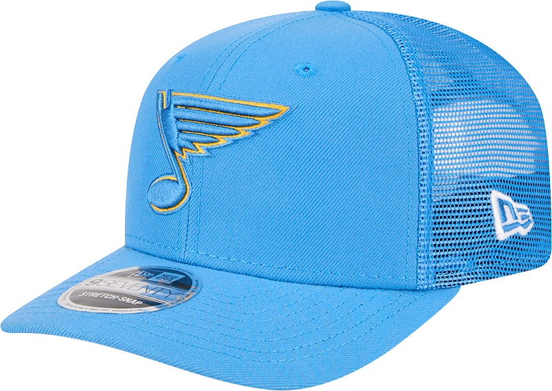 St. Louis Blues New Era Royal New Era 9SEVENTY Trucker Hat for Men product image 1, provided for visual reference and