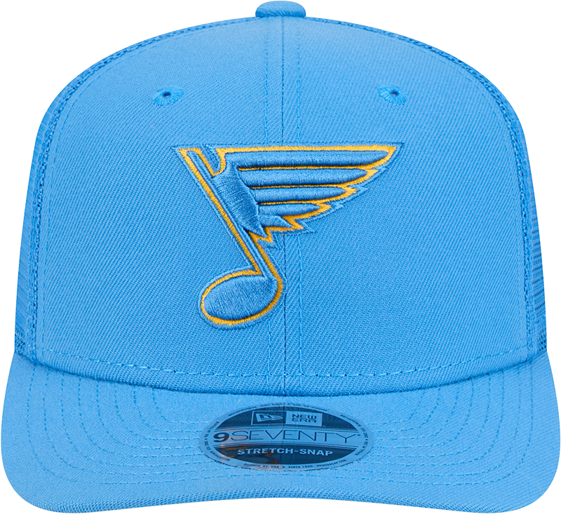 St. Louis Blues New Era Royal New Era 9SEVENTY Trucker Hat for Men product image 2, provided for visual reference and