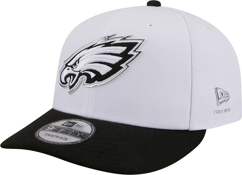 Philadelphia Eagles New Era White/Black 2026 NFL Draft 9FIFTY Snapback Adjustable Hat product image 1, provided for visual