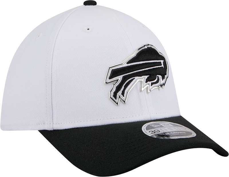 Buffalo Bills New Era White/Black 2026 NFL Draft 39THIRTY M-Crown Flex Hat product image 3, provided for visual reference